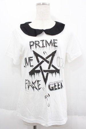 画像: HELL CAT PUNKS / 衿付きTシャツ M ホワイト I-25-06-11-011-PU-TS-HD-ZI
