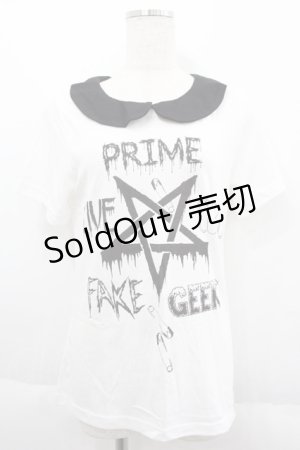 画像: HELL CAT PUNKS / 衿付きTシャツ M ホワイト I-25-06-11-011-PU-TS-HD-ZI