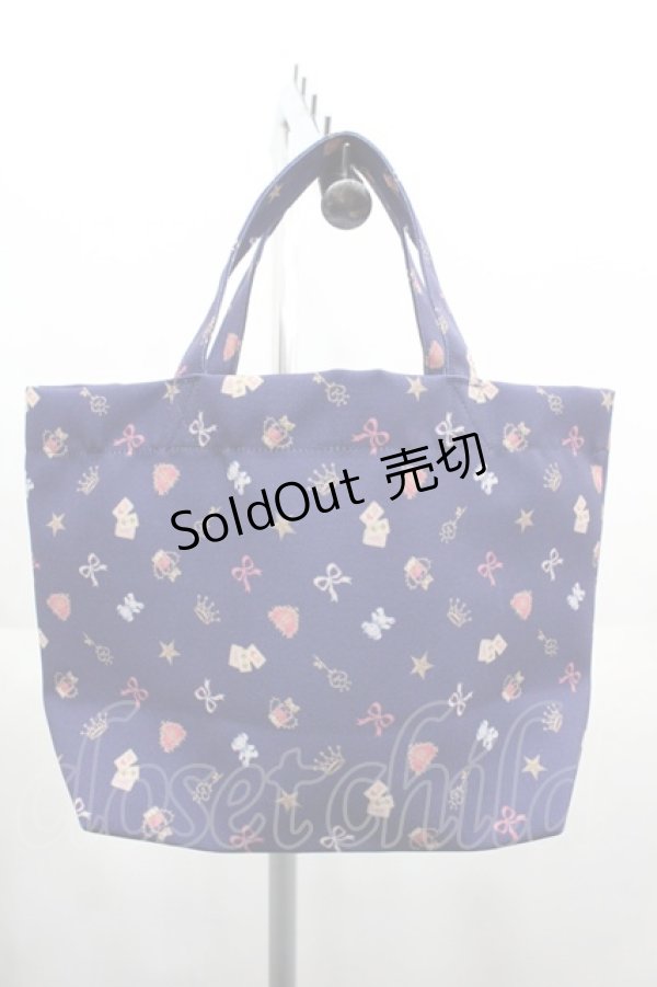 画像2: BABY,THE STARS SHINE BRIGHT / BAG ミニトートバッグ  ネイビー I-25-06-11-098-BA-BG-HD-ZI (2)