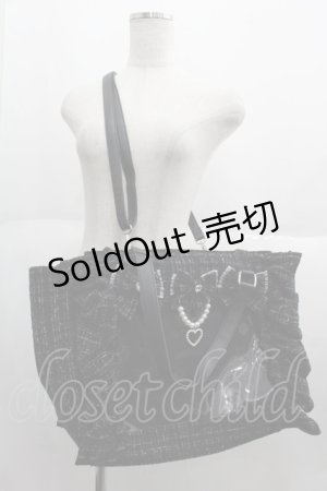 画像: Ank Rouge / 確定ファンサのおまじないツイードBag  黒Ｘ白 I-25-06-11-103-CA-BG-HD-ZT274
