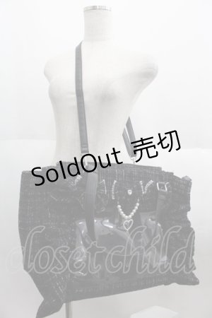 画像: Ank Rouge / 確定ファンサのおまじないツイードBag  黒Ｘ白 I-25-06-11-104-CA-BG-HD-ZT274