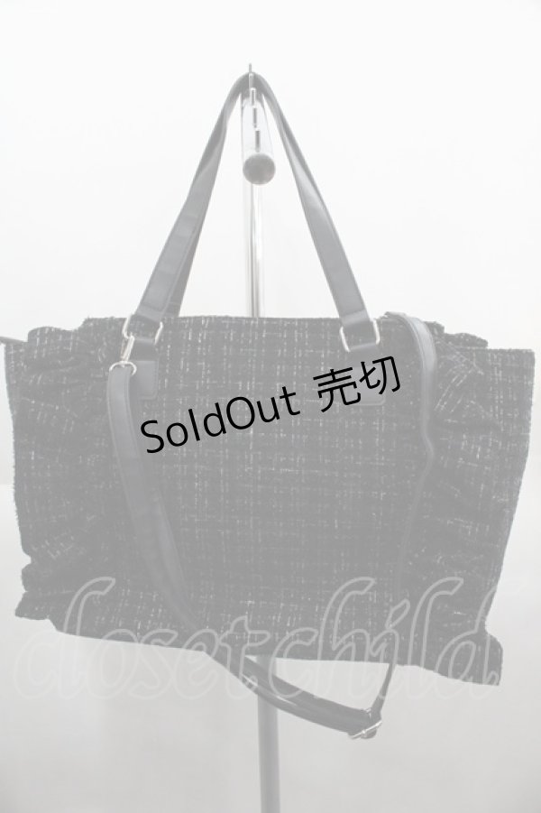 画像3: Ank Rouge / 確定ファンサのおまじないツイードBag  黒Ｘ白 I-25-06-11-104-CA-BG-HD-ZT274 (3)