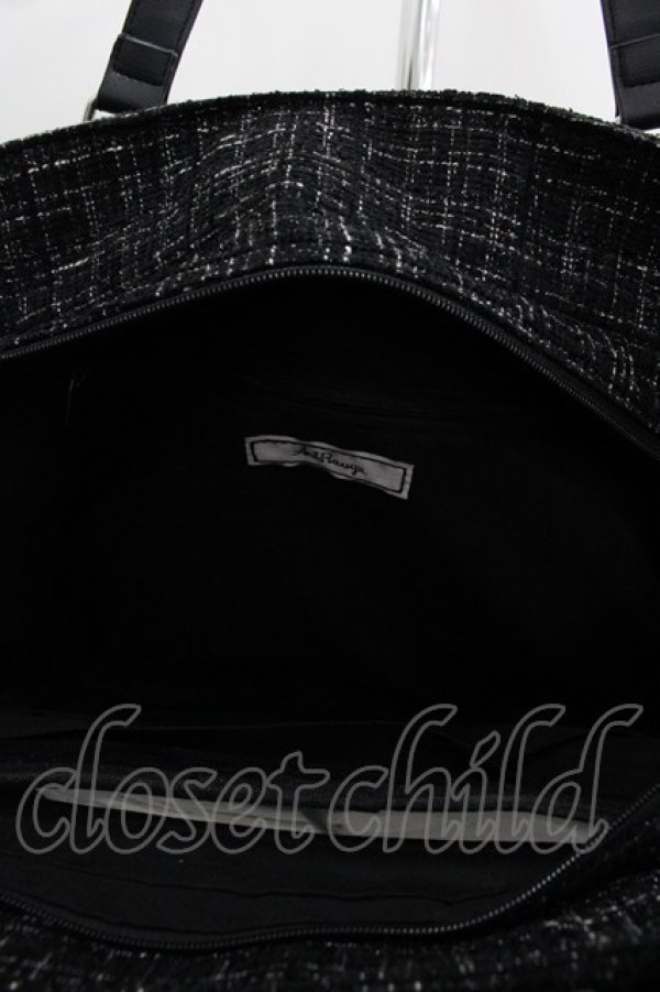 画像4: Ank Rouge / 確定ファンサのおまじないツイードBag  黒Ｘ白 I-25-06-11-104-CA-BG-HD-ZT274 (4)