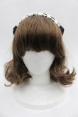 画像2: Shirley Temple / はしご風レースリボンカチューシャ  黒Ｘ白 I-25-06-11-109-ET-AC-HD-ZI (2)