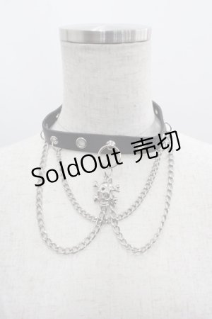 画像: GOTHPUNKその他(買取対象外) / チョーカー  黒Ｘシルバー I-25-06-11-120-EL-AC-HD-ZI