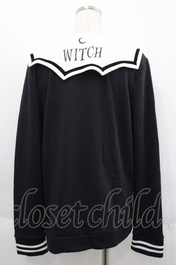 画像2: HELL CAT PUNKS / Witchセーラー衿カーディガン  ブラック I-25-06-11-016-PU-TO-HD-ZI (2)