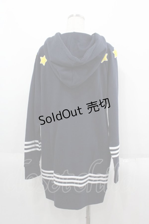 画像2: HELL CAT PUNKS / 666ロングプルパーカー  ネイビー I-25-06-11-017-PU-TO-HD-ZI (2)