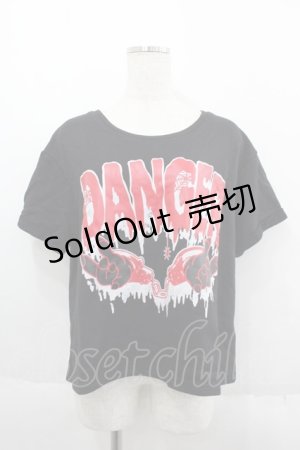画像: HELL CAT PUNKS / デビル羽つきTシャツ  ブラック I-25-06-11-018-PU-TO-HD-ZI