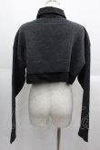 画像2: EATME / シャツカラーレイヤードニットTOP  グレーＸ黒 I-25-06-11-025-LO-TO-HD-ZI (2)