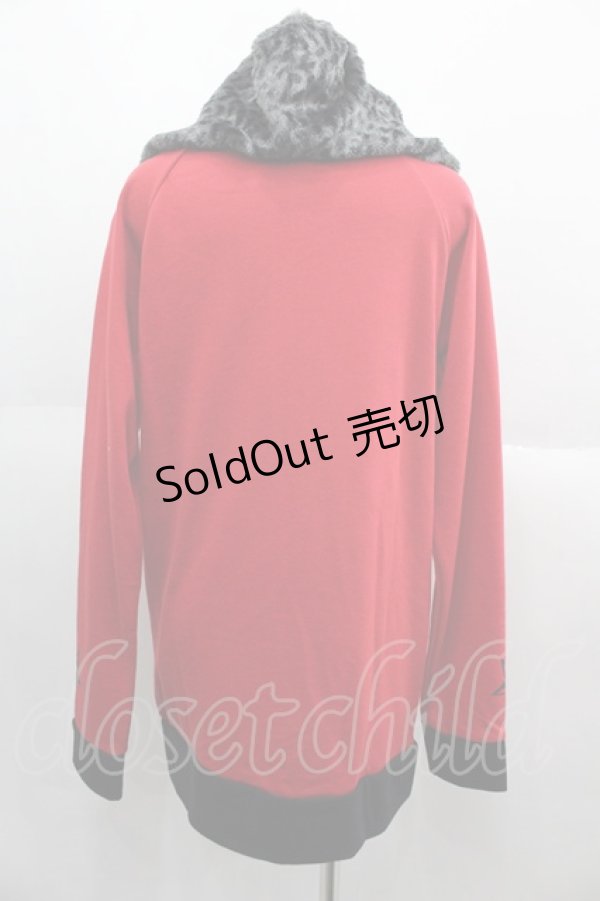 画像2: HELL CAT PUNKS / ボアフードパーカー S レッド I-25-06-11-027-PU-TO-HD-ZI (2)