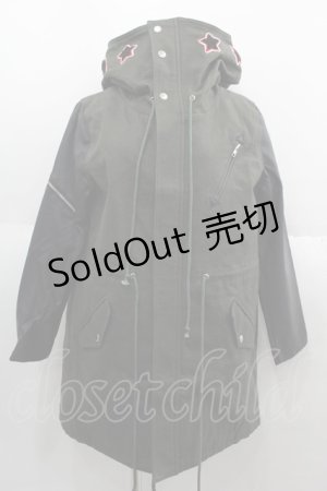 画像: HELL CAT PUNKS / ライダーススリーブモッズコート  カーキ I-25-06-11-028-PU-CO-HD-ZI