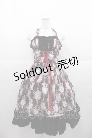 画像: ALICE and the PIRATES / 薔薇の名前ジャンパースカート  黒Ｘグレー I-25-06-17-047-PA-OP-HD-ZI