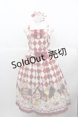 画像: metamorphose / エッグアートジャンパースカート（ミディアム)  エンジ I-25-06-17-048-ME-BL-HD-ZI
