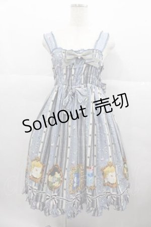 画像: metamorphose / Happy ending storyシャーリングジャンパスカート  青 I-25-06-17-049-ME-OP-HD-ZI