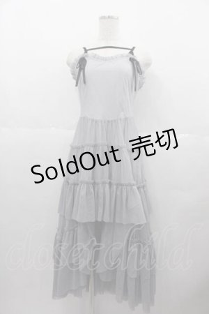 画像: Me roir / チュールティアードドーリーキャミワンピース M グレー I-25-06-17-065-LO-OP-HD-ZI