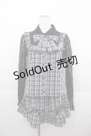 画像: Princess Melody / ヨークフリル袖レースセットアップ  ブラック I-25-06-17-071-EL-BL-HD-ZI