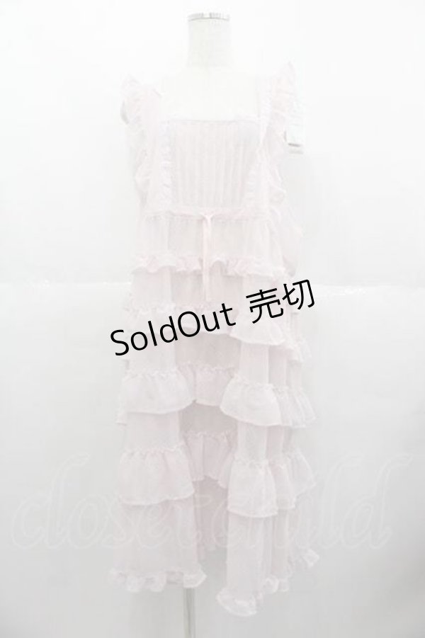 画像1: alcali / ドットチュールタブリエ  ピンク I-25-06-17-081-LO-OP-HD-ZS (1)