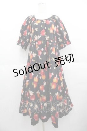 画像: PINK HOUSE / PINK HOUSE×HELLO KITTY Patterned One-piece  黒 I-25-06-17-084-LO-OP-HD-ZS