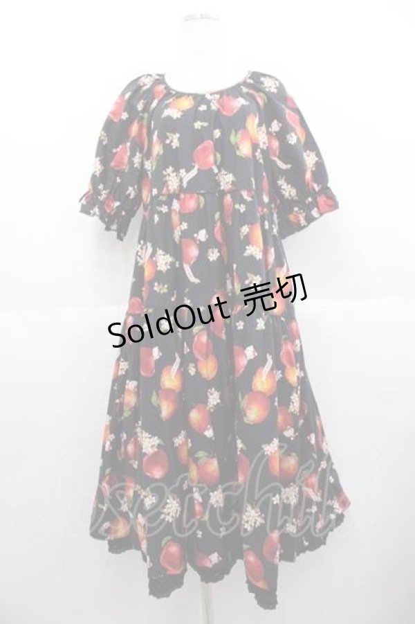 画像1: PINK HOUSE / PINK HOUSE×HELLO KITTY Patterned One-piece  黒 I-25-06-17-084-LO-OP-HD-ZS (1)