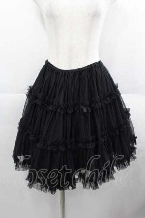 画像: Angelic Pretty / ソフトチュールペチコート  黒 I-25-06-17-086-AP-SK-HD-ZI