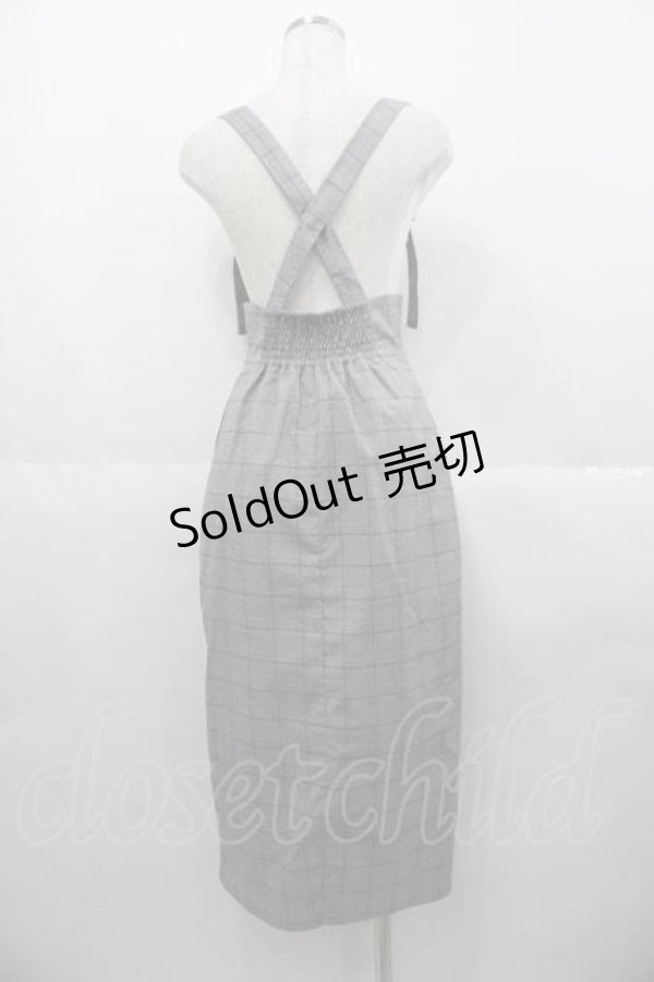 画像2: Ank Rouge / サス付きフリルポケットタイトスカート M ブラックチェック I-25-06-17-089-CA-SK-HD-ZI (2)