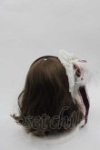 画像2: BABY,THE STARS SHINE BRIGHT / Le Palais du Miroir Martine カチューシャ  ボルドーＸ白 I-25-06-17-113-BA-AC-HD-ZI (2)