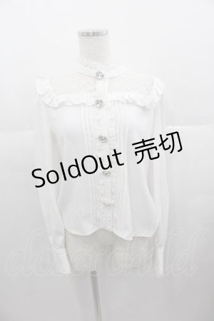 画像: Princess Melody / ハートビジューブラウス  ホワイト I-25-06-17-011-EL-BL-HD-ZI