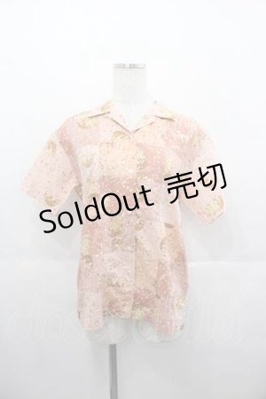 画像: PINK HOUSE / バスケットベア柄パッチワークシャツ  ピンク I-25-06-17-034-LO-BL-HD-ZI