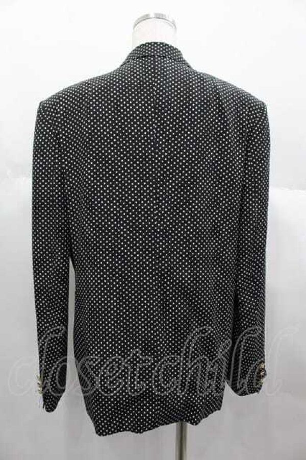 画像2: INGEBORG / ドットダブルボタンジャケット  黒Ｘ白 I-25-06-21-044-LO-JA-HD-ZS (2)