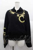 画像1: INGEBORG / チェーンプリントブルゾン  黒Ｘゴールド I-25-06-21-045-LO-JA-HD-ZS (1)