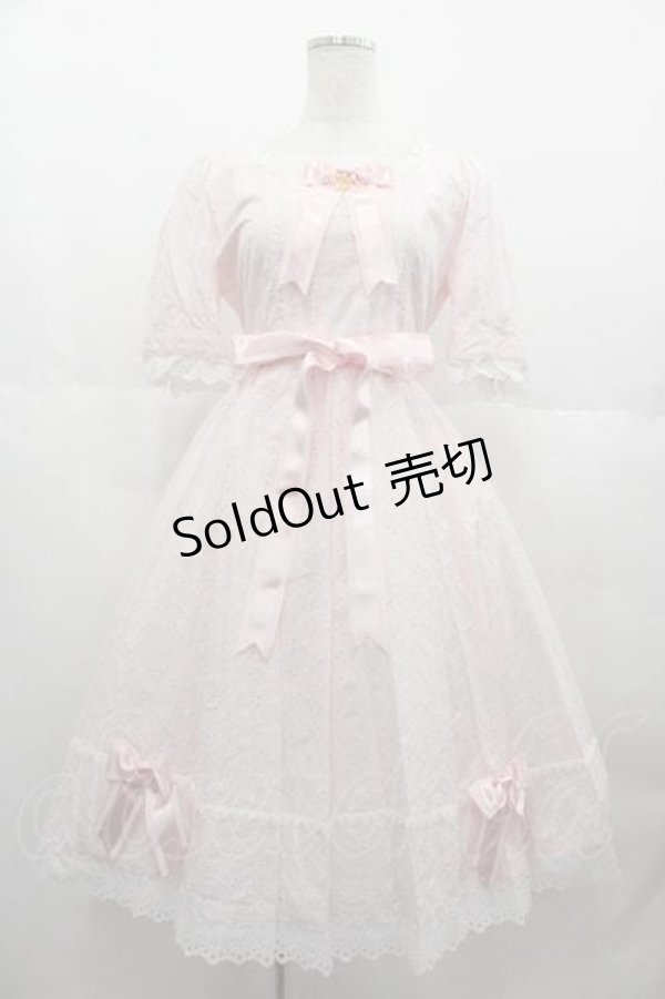 画像1: BABY,THE STARS SHINE BRIGHT / Rosine レースワンピース  ピンク I-25-06-21-055-BA-OP-HD-ZI (1)