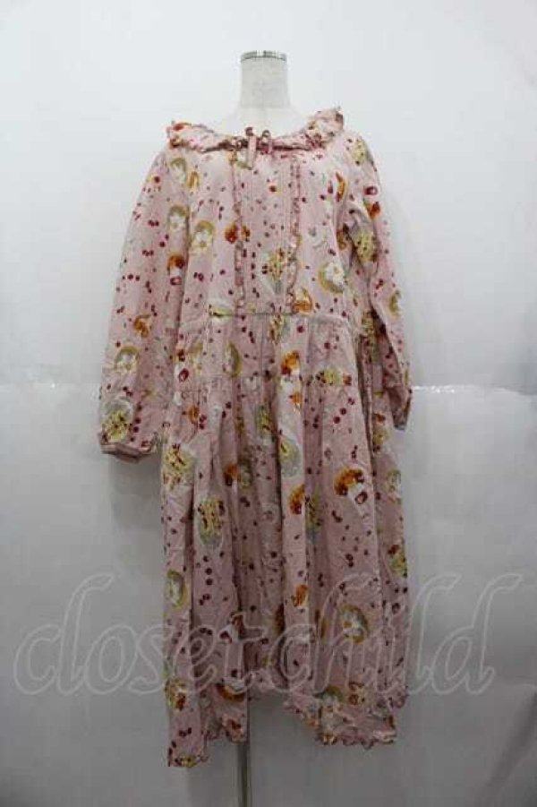 ピンクハウス　PINK HOUSE　ひつじプリントミディワンピース　ピンク ピンクハウス PINK HOUSE ひつじプリントミディワンピース
