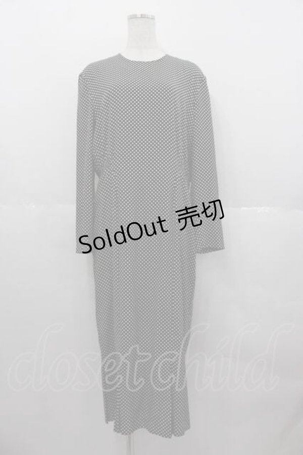 画像1: INGEBORG / ドット長袖ワンピース  黒Ｘ白 I-25-06-21-070-LO-OP-HD-ZI (1)