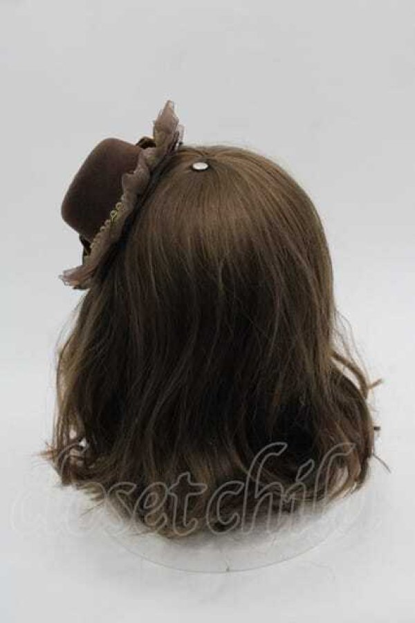 画像3: LOLITAその他(お買取対象外) / フリルミニハット  ブラウン I-25-06-21-112-LO-AC-HD-ZI (3)
