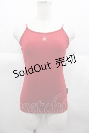 画像: Ozz oneste / ワンポイント刺繍キャミソール  レッド I-25-06-21-017-OO-TO-HD-ZI