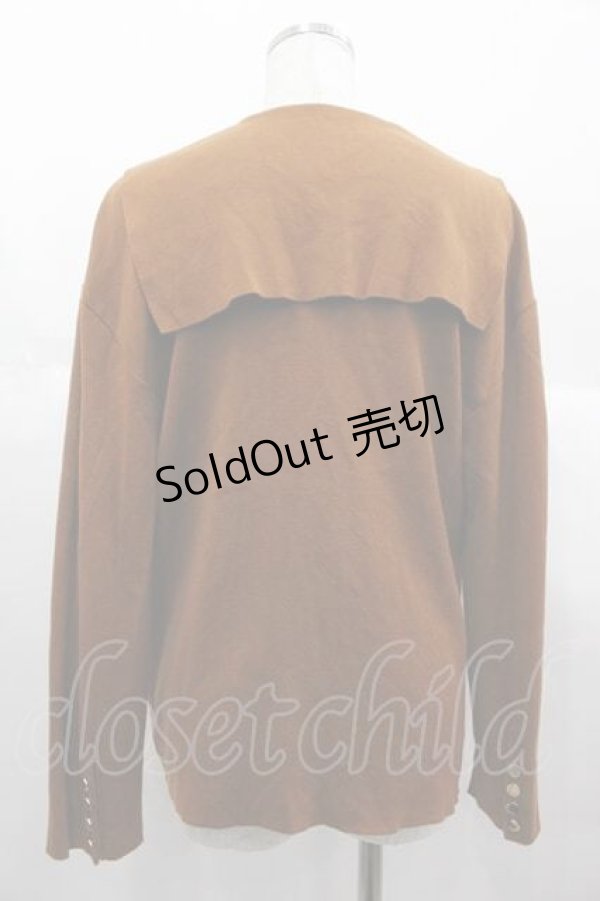 画像2: INGEBORG / セーラー襟ニットカーディガン  ブラウン I-25-06-21-039-LO-TO-HD-ZT365 (2)