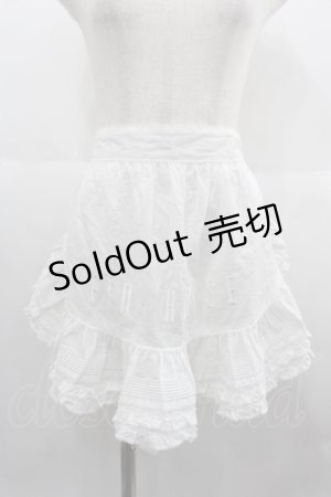 画像: PINK HOUSE / ロゴ刺繍エプロン  白 I-25-06-25-092-LO-ZA-HD-ZI