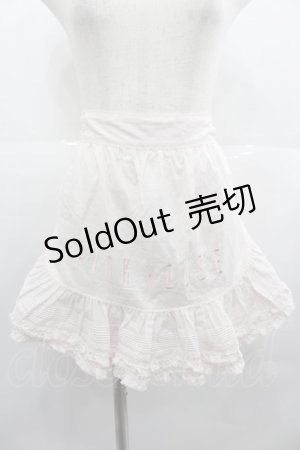 画像: PINK HOUSE / ロゴ刺繍エプロン  ピンク I-25-06-25-094-LO-ZA-HD-ZI