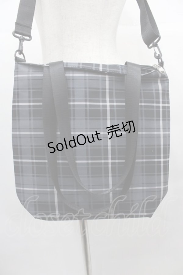 NieR Clothing / チェックショルダーバッグ グレーX黒チェック