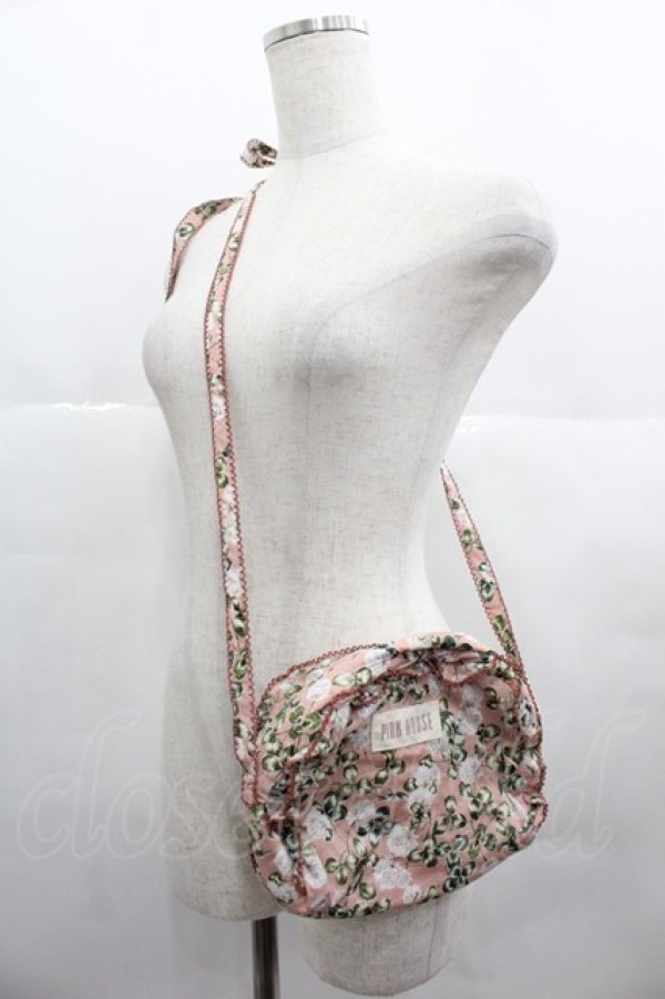画像1: PINK HOUSE / White Cloverショルダーバッグ  ピンク I-25-06-25-100-LO-AC-HD-ZI (1)