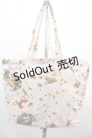 画像: PINK HOUSE / ウィンターフォレストトリートプリントバッグ  黒 I-25-06-25-105-LO-BG-HD-ZI