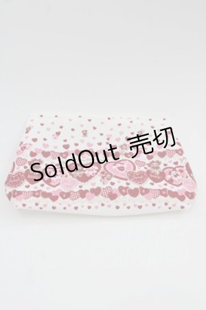 画像: BABY,THE STARS SHINE BRIGHT / くみゃちゃんのSweet Baby Love Heart柄ポーチ  白Ｘ赤 I-25-06-25-107-BA-ZA-HD-ZI