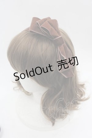 画像: axes femme kawaii / ベロアリボンカチューシャ  ブラウン I-25-06-25-111-AX-AC-HD-ZI