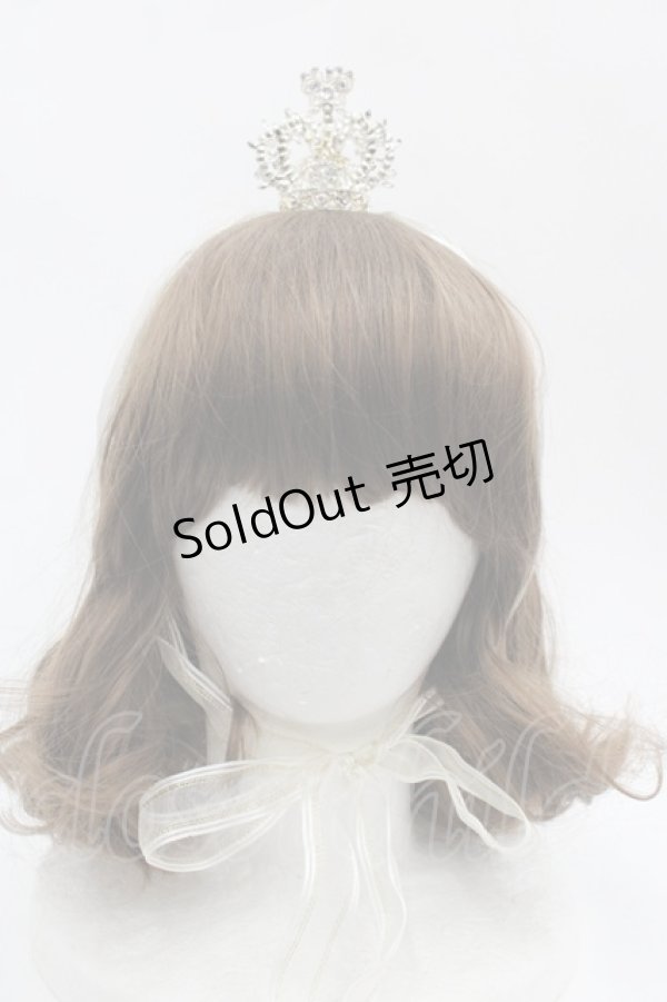 画像1: BABY,THE STARS SHINE BRIGHT / 蝶々王冠ヘッドドレス  シルバーＸ白 I-25-06-25-118-BA-AC-HD-ZI (1)