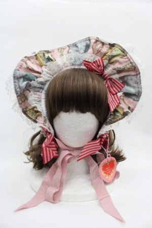 画像: BABY,THE STARS SHINE BRIGHT / Mon Chouchou Hermitage柄ボンネット  ピンク I-25-06-25-120-BA-AC-HD-ZI