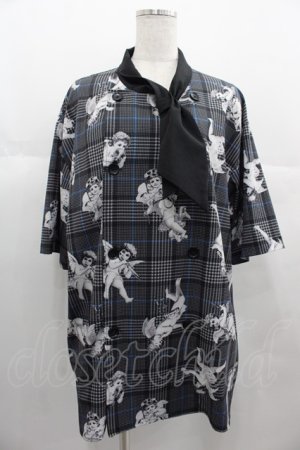 画像: TRAVAS TOKYO / パティシエシャツ　21SS  黒Ｘ白 I-25-06-25-015-PU-BL-HD-ZI