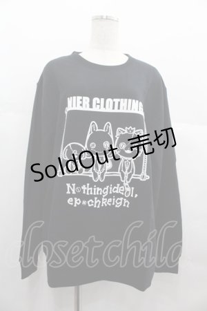 画像: NieR Clothing / キャラプリントトレーナー  黒Ｘ白 I-25-06-25-025-PU-TO-HD-ZI
