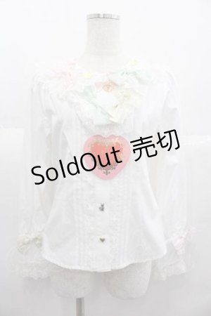 画像: BABY,THE STARS SHINE BRIGHT / Garden Flowerブラウス  白 I-25-06-29-007-BA-BL-HD-ZI