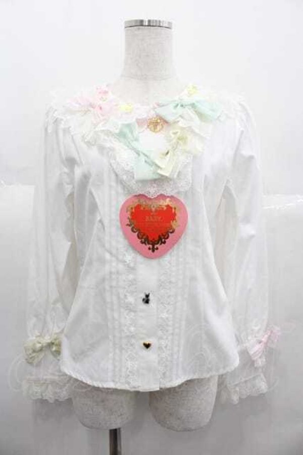 画像1: BABY,THE STARS SHINE BRIGHT / Garden Flowerブラウス  白 I-25-06-29-007-BA-BL-HD-ZI (1)