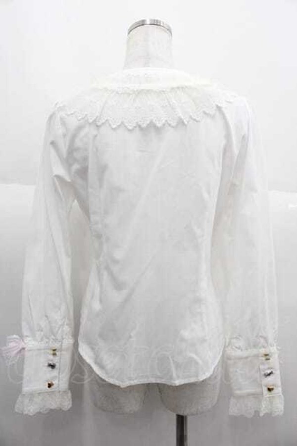 画像2: BABY,THE STARS SHINE BRIGHT / Garden Flowerブラウス  白 I-25-06-29-007-BA-BL-HD-ZI (2)